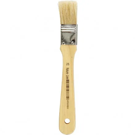 Lackpinsel, L: 18,5 cm, B: 25 mm, flach, 12 Stk./ 12 Pk.