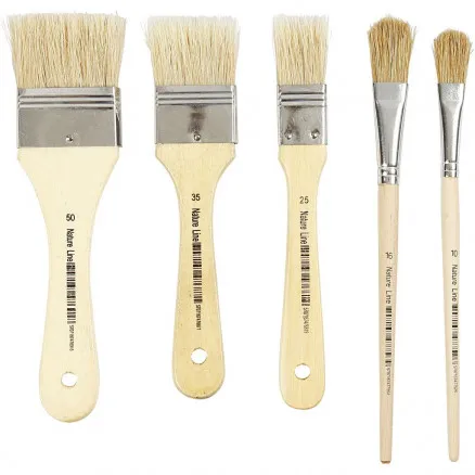 Lackpinsel, L: 18,5-21,5 cm, B: 13-50 mm, flach, 10 Stk./ 1 Pkg.