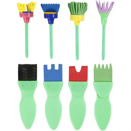 Moosgummi-Pinsel, L: 11–13 cm, B: 30–45 mm, 24 Stk./24 Pkg.