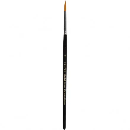 Gold Line Pinsel, L: 18,5 cm, B: 3 mm, rund, 12 Stk./ 12 Pkg.