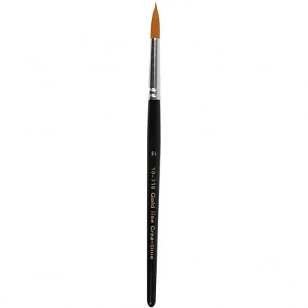 Gold Line Pinsel, L: 20 cm, B: 7 mm, rund, 6 Stk./6 Pkg.