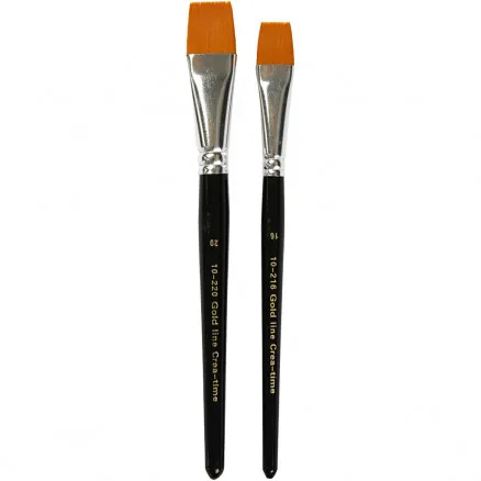 Gold Line Pinsel, Nr. 16+20, B: 17+24 mm, flach, 2 Stk.