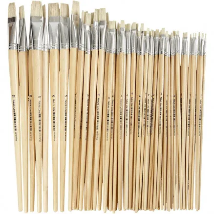 Nature Line Pinsel, L: 27,5–33 cm, B: 5–19 mm, flach, 64 Stk./1 Pkg.