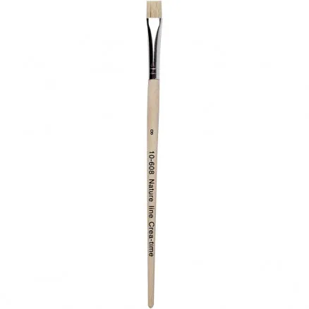 Nature Line Pinsel, Nr. 8, B: 10 mm, kurze Stiele, 12 Stk.